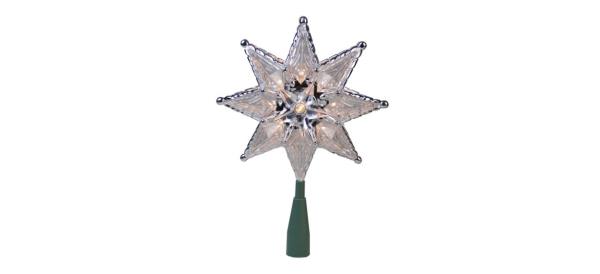 8 inch Star Christmas Tree Topper on white background