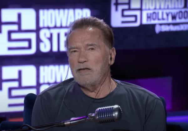 Arnold Schwarzenegger on "The Howard Stern Show" in October 2023