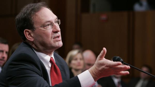 Samuel Alito talks during co<em></em>nfirmation hearing