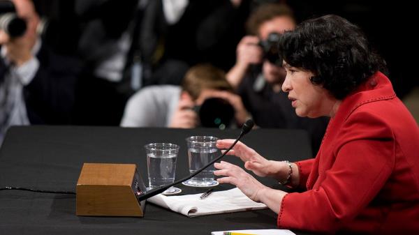 Sotomayor talks during co<em></em>nfirmation hearings