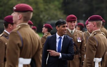 Rishi Sunak inspects troops as he visits Catterick Garrison