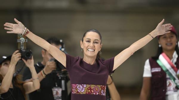 The head of the ruling MORENA party told supporters in Mexico City that Ms Sheinbaum had won by a "very large" margin
