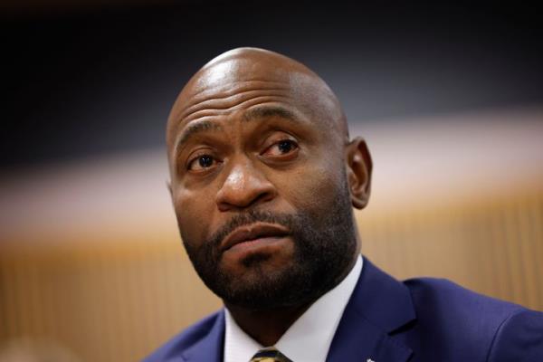 Special prosecutor Nathan Wade sits in court on March 1 in Atlanta, Georgia. The hearing is to determine whether Fulton County District Attorney Fani Willis should be removed from the case because of a relatio<em></em>nship with Nathan Wade, the special prosecutor she hired in the election interference case against former President Do<em></em>nald Trump. 