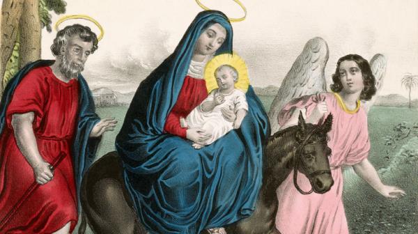 Jesus Mary on do<em></em>nkey with Joseph