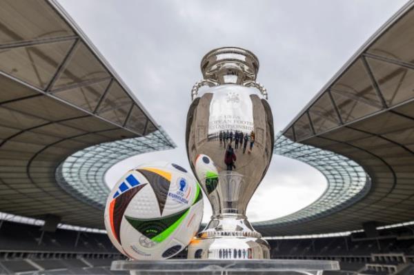 Euro 2024 trophy on display