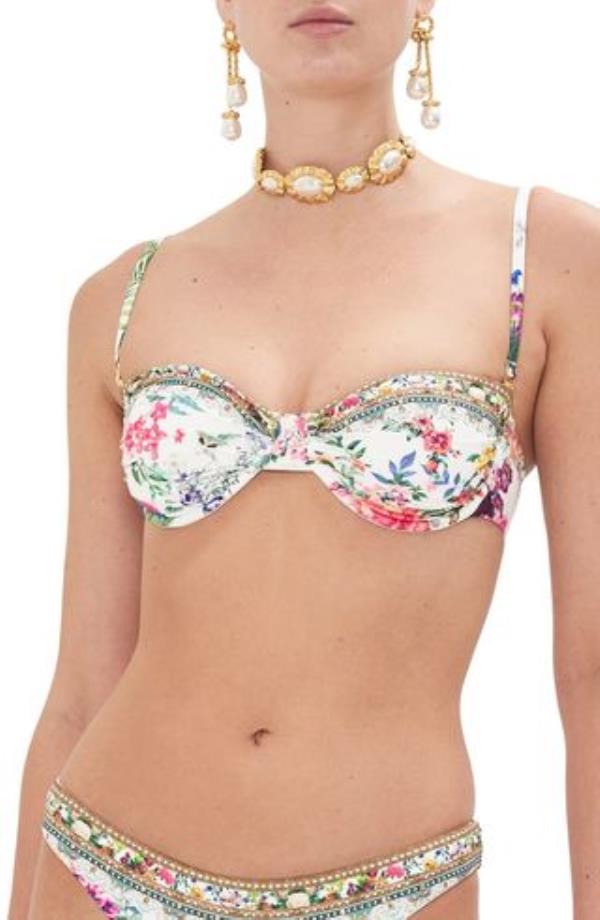 Underwire Co<em></em>nvertible Bikini Top in floral