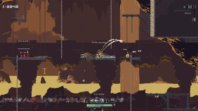 commando fighting enemies in the magma barracks