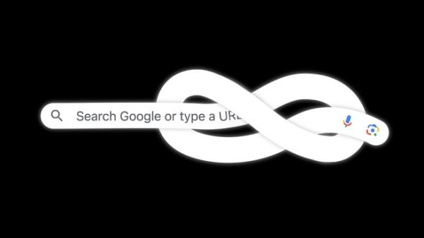 google search bar twisted up