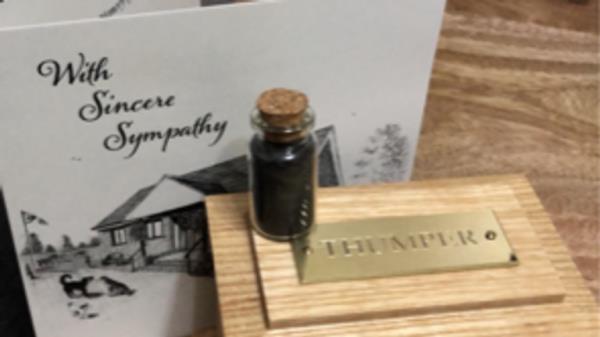 Leanne Freeman's house rabbit Thumper died after suffering from the effects of a parasite called E cuniculi. She had him created at Cherry Tree Pet Crematorium in Kent