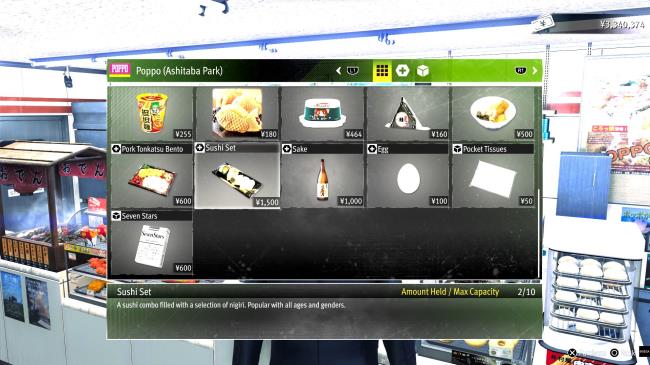 Like A Dragon Gaiden, Beginner Tips, Buying sushi at the co<em></em>nvenience store