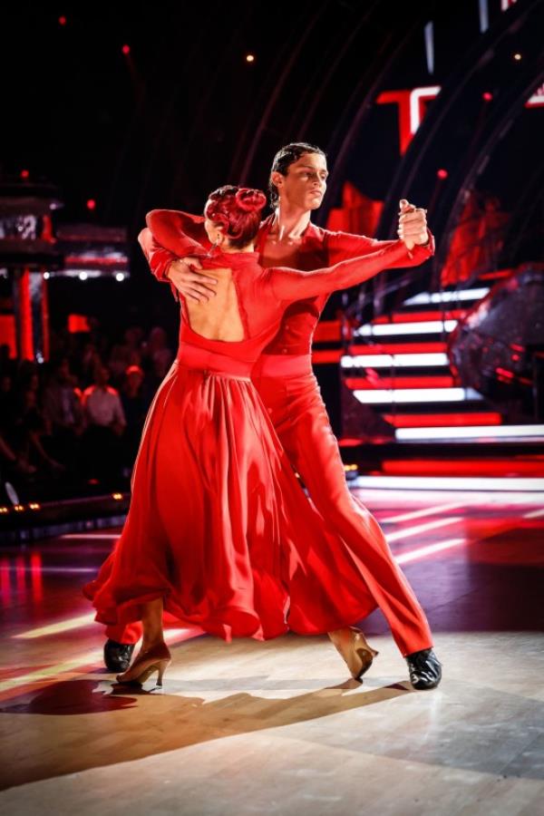 Bobby Brazier and Dianne Buswell performing a tango on a recent Strictly episode