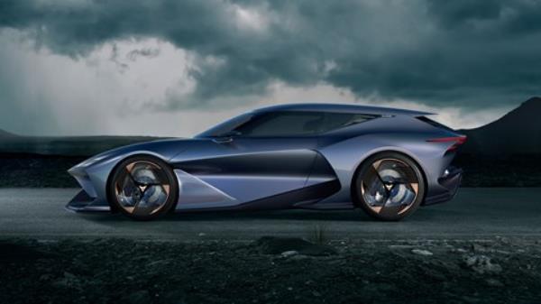 Cupra DarkRebel side view static, grey car