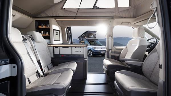 VW California Co<em></em>ncept - interior showing storage