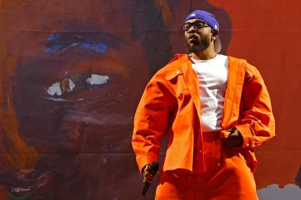 Kendrick Lamar performs at the 2023 Governors Ball Music Festival in NYC on June 11, 2023