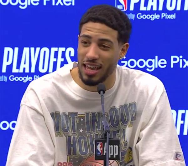 Tyrese Haliburton gave a shout out to T.J. McConnell's wife following the Pacers' Game 6 win over the Bucks.
