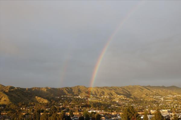 View of the San Gabriel Mountains from the Cambria Hotel Burbank Airport