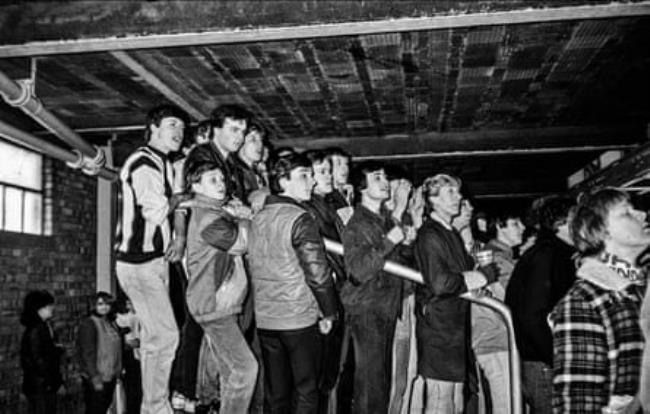 Fans at Highbury in 1985