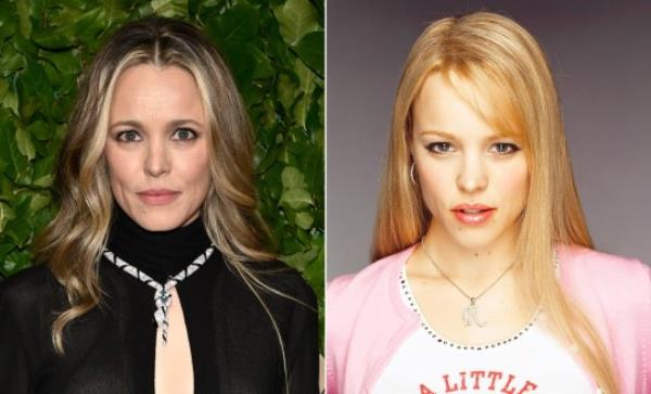 Rachel McAdams in 2024 and 2004