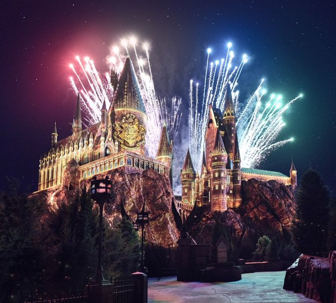 Rendering of the new Hogwarts Always nighttime spectacular at Universal Orlando.