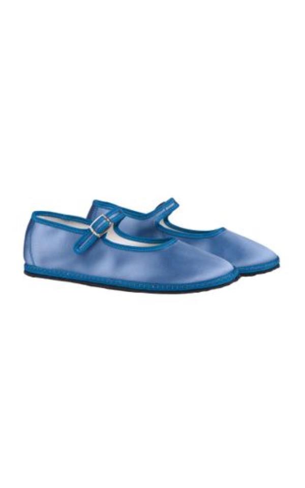Satin Mary Jane Flats