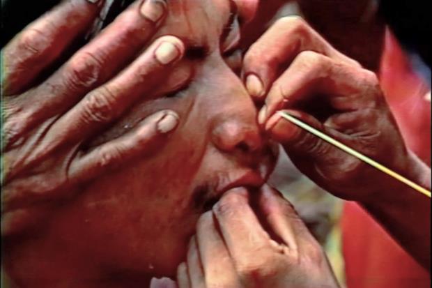 Nambikwara lip-piercing festival. 