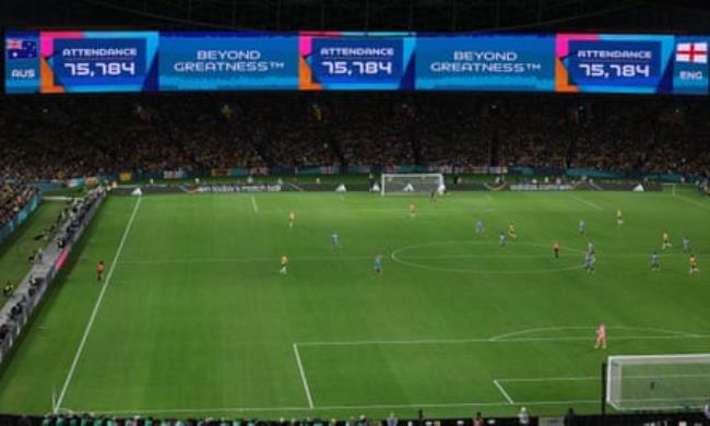 View of England versus Australia at the 2023 Women’s World Cup.