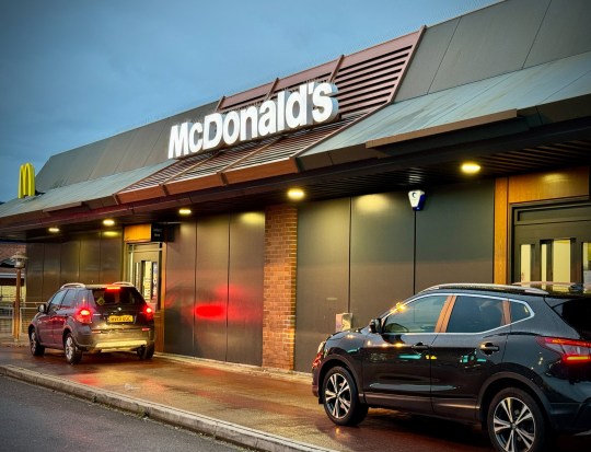 A photo of the outside of McDonald's