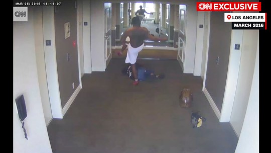 CCTV footage showing Sean Diddy Combs attacking singer Cassie in a Los Angeles hotel hallway in March 2016