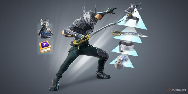 The Perseus Outfit bundled with its various cosmetics and the Level Up Quest Pack in Fortnite.