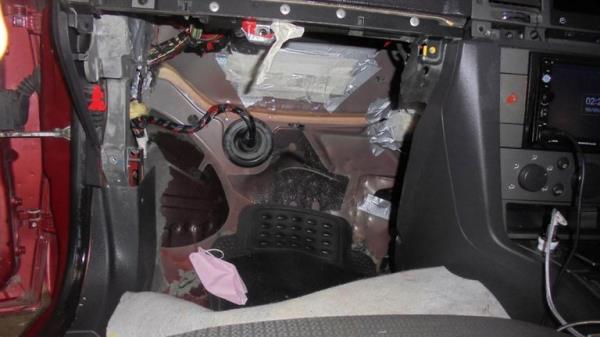 The hideaway wher<em></em>e Jozef Balog attempted to bring a Vietnamese woman into the UK by cramming her behind the dashboard of his car