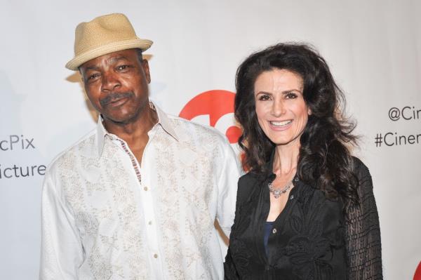 Carl Weathers and Christine Klvdjian attend the Launch Of Cinematic Pictures Publishing's 