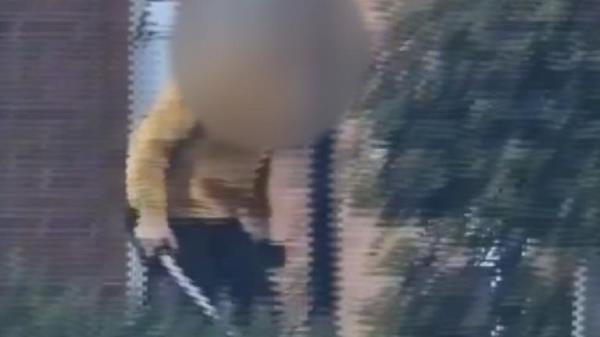 Footage shows man wielding huge sword. Credit: @ell_pht