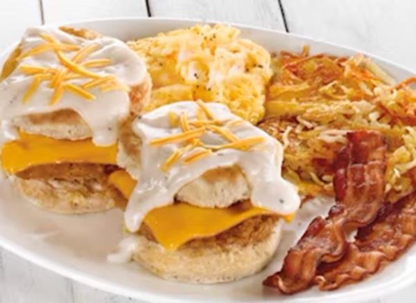 Perkins Southern Fried Chicken Biscuit Breakfast 