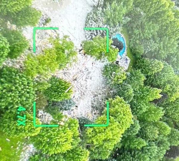 Drone photo of area wher<em></em>e house exploded