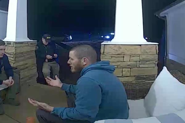 around 1:40 a.m., someone came rushing to the house to help -- her ex-husband.