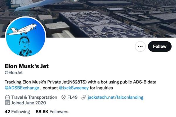 Sweeney created a twitter account for Musk's jet traveling in June 2020.