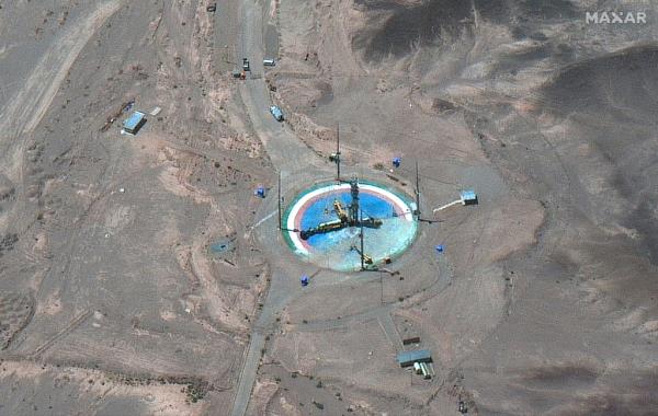 Iran appeared to be readying for a space launch Tuesday.