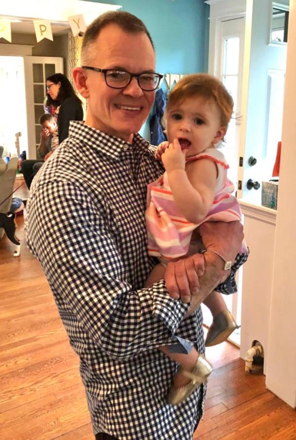 A picture of James Murray with his niece.