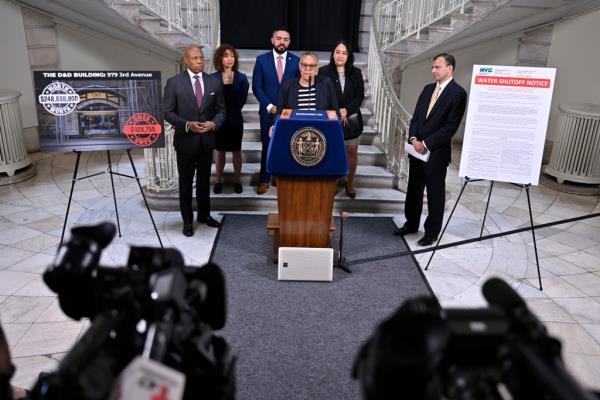 Adams threatened to shut off water for people or companies who don't pay their bills or start a payment plan after the deadline.