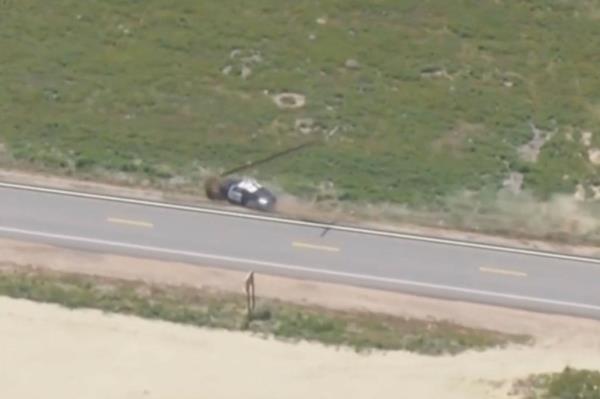 Police respond to the scene.