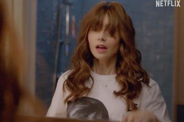 Emily, played by Lily Collins, snipped away at her locks in the new season of 'Emily in Paris.'