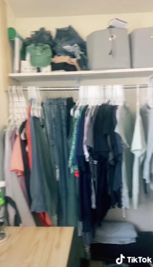 A closet space.