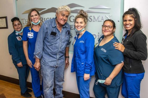 Jay Leno released from hospital.