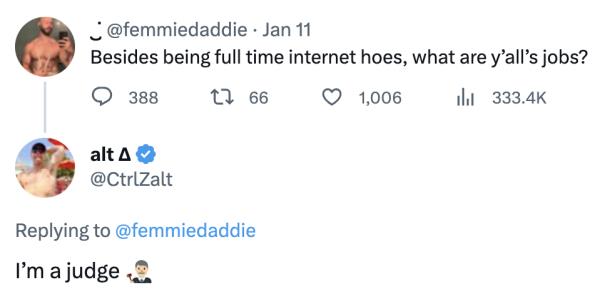 Locke's admitted his was a judge in his publicly available X-rated Twitter account 