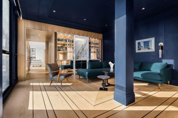 Interior of a large living room.