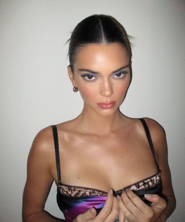 Kendall Jenner has also been spotted with a blue lid.