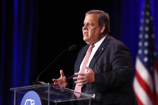 New Jersey Chris Christie speaks during the 2022 Republican Jewish Coalition Annual Leadership Meeting at the Venetian hotel and casino in Las Vegas, Nevada, USA.