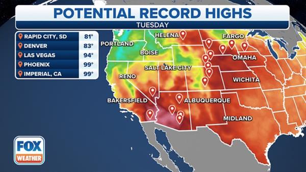 Potenial record highs.