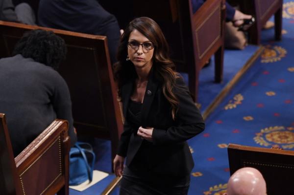 McCarthy holdout Lauren Boebert attends the fourth day of voting for a new speaker at the US Capitol.