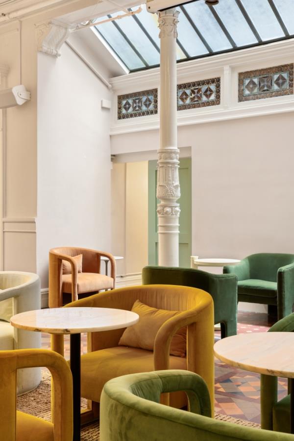 The interiors benefit from natural light.